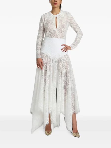 Rochie maxi Miau By Clara Rotescu asimetrică alb