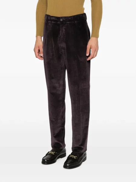Pantaloni Eleventy de catifea cord maro