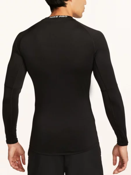Tričko Nike Pro Dri-Fit Tight Fitness Longsleeve black/white bílé
