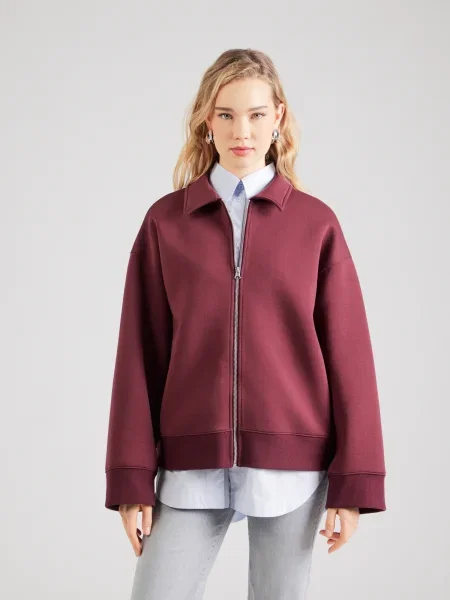 TOPSHOP Tréning dzseki LINA burgundi vörös