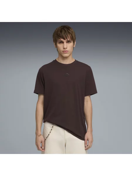 PUMA koszulka Essentials z małym logo No. 1 Odzież S brązowy