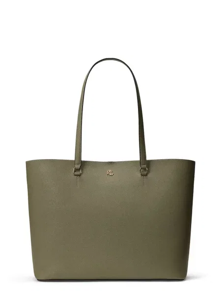 Lauren Ralph Lauren geantă shopper pentru femei din piele verde