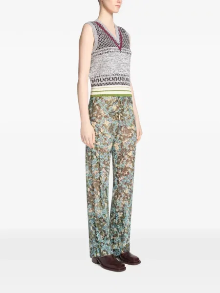 Pantaloni Dries Van Noten albastru