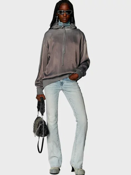 Худи Diesel с капюшоном серое
