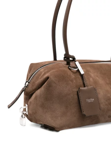 Kožna torbica Max Mara smeđa