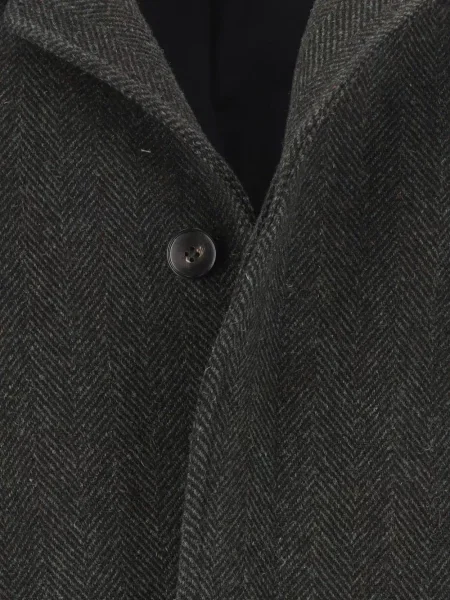 Palton Al Duca D’aosta 1902 de lână cu model herringbone verde