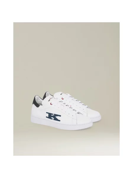 Sneakersy Kiton skórzane białe