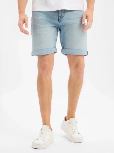 Calvin Klein Jeans szorty dżinsowe Mężczyźni jednolity 30 niebieski