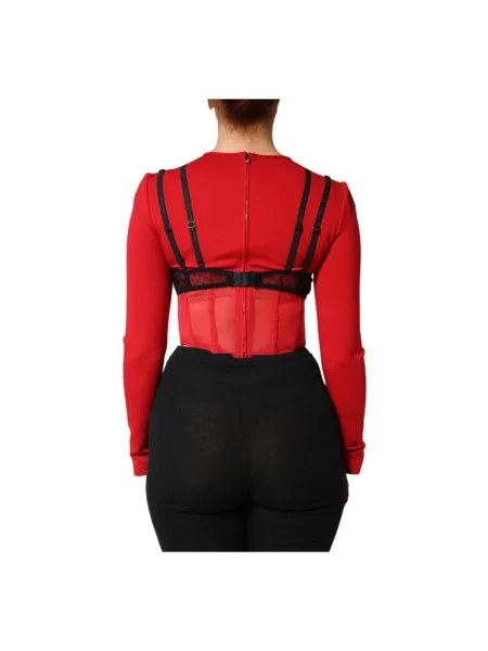 Krótki top Dolce And Gabbana czerwony