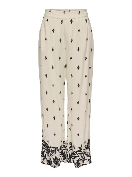 JDY Pantaloni JDYMAGGIE crem negru