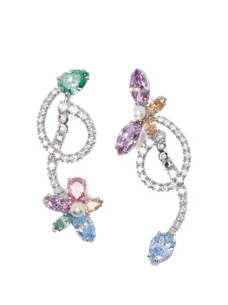 Cercei Swarovski asimetrice de cristal