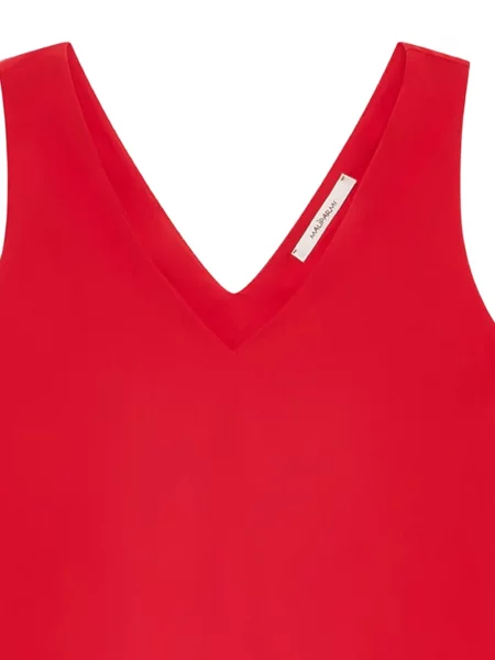 Top Maliparmi s V-izrezom od jersey crvena