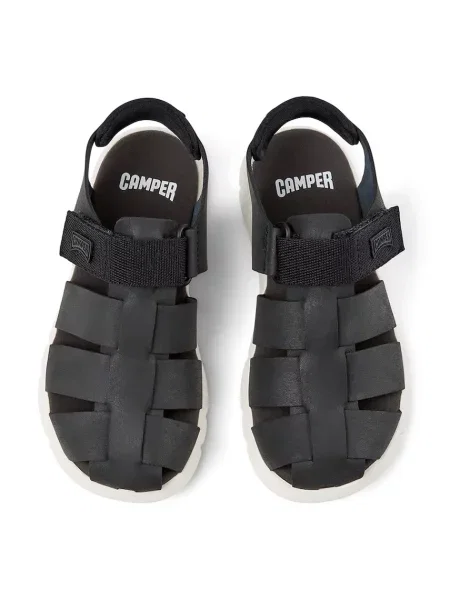 Camper gyerek bőr szandál fekete