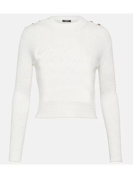 Pletený svetr Balmain bílý