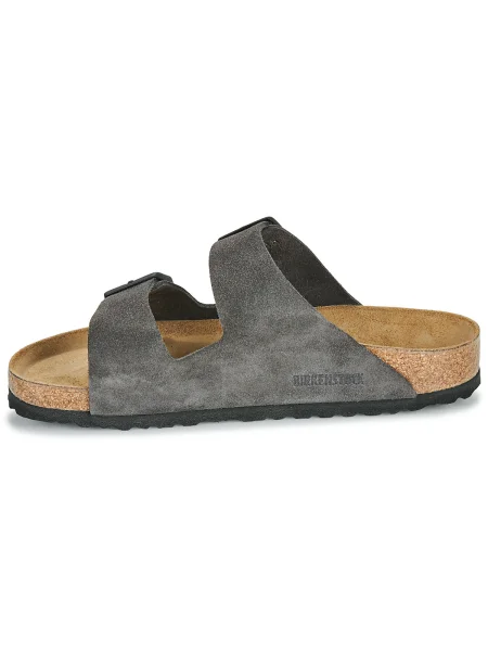 Pantofi Birkenstock de catifea gri