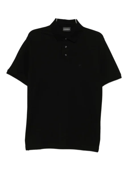 Polo Emporio Armani cu broderie negru
