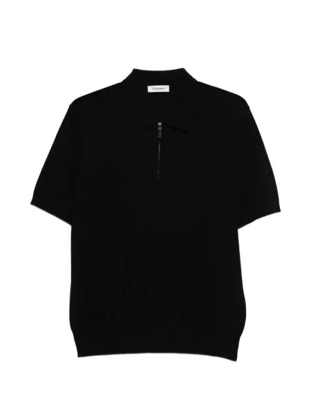 Tricou polo Kangra tricotate negru