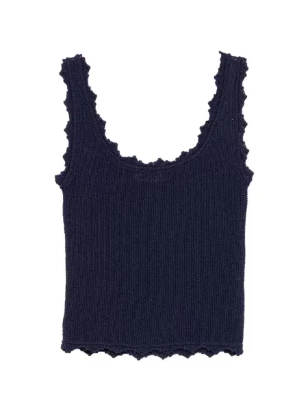 Top Low Classic tricotate clasic albastru
