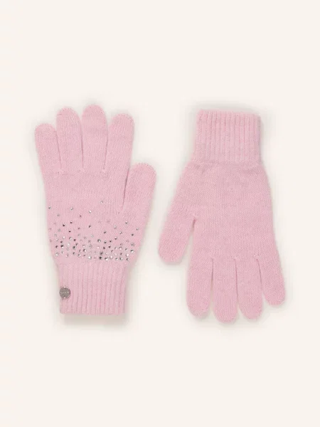 Marc Cain Rukavice S Ozdobnými Kamínky chalk pink