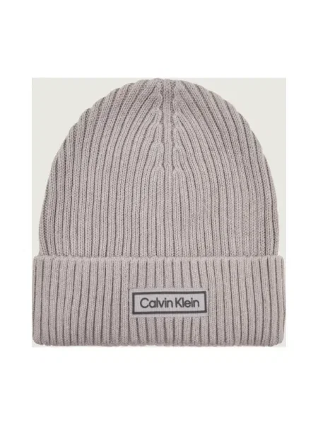 Căciulă Calvin Klein Patch Chunky gri