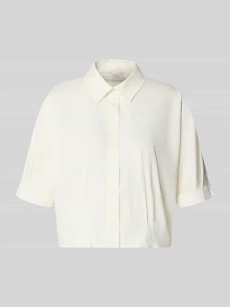 Bluzka koszulowa o kroju regular fit z kołnierzykiem koszulowym Robe Légère biała