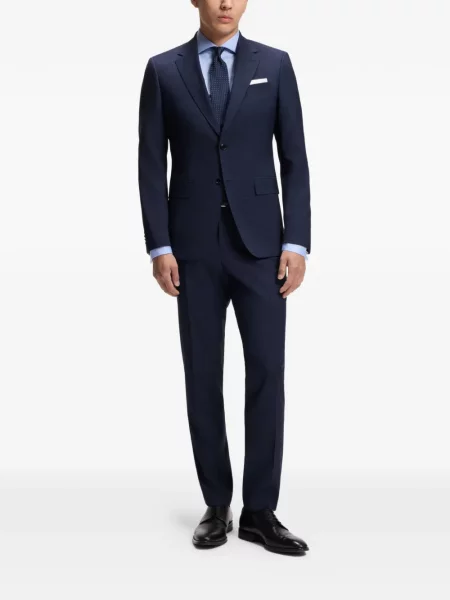 Costum Boss de lână albastru