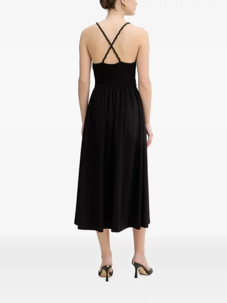 Rochie midi Fracomina cu decolteu în V negru