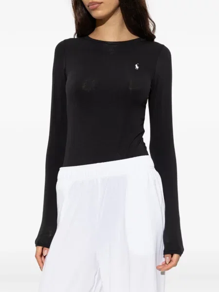 Lung body Polo Ralph Lauren cu autograf alb