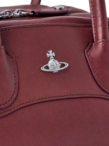 Кожена чанта Vivienne Westwood с автограф червено