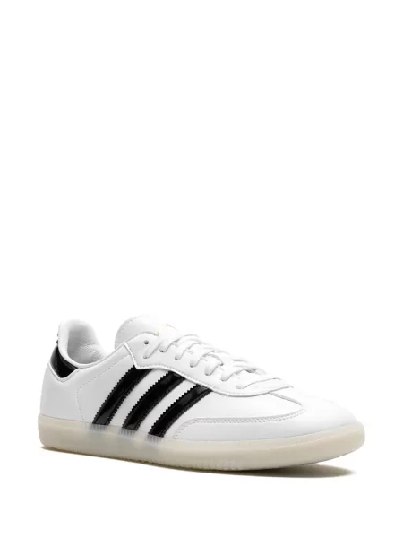 Kožené tenisky Adidas Samba s kulatým výstřihem zelené