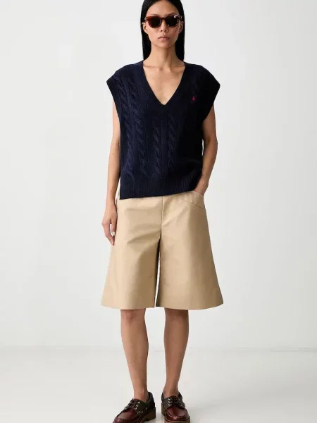 Dzianinowy sweter Ralph Lauren niebieski