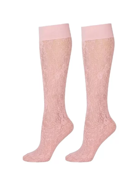 Șosete Swedish Stockings din dantelă roz