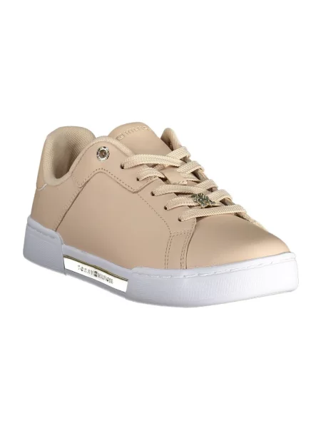 Sneakersy Tommy Hilfiger sznurowane skórzane do tenisa białe