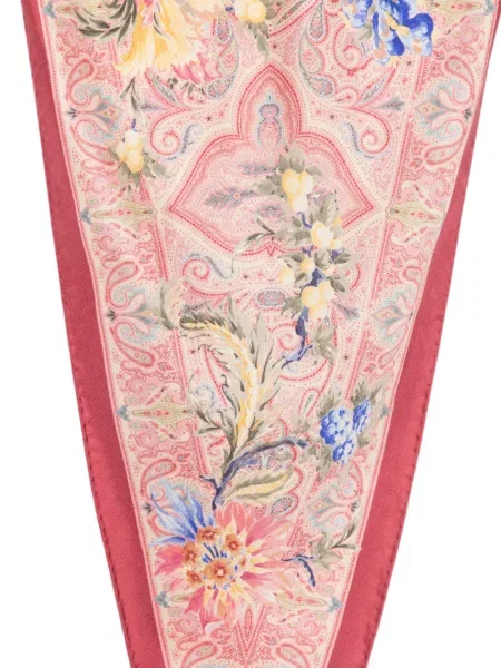 Fular Etro cu imagine cu model paisley roz