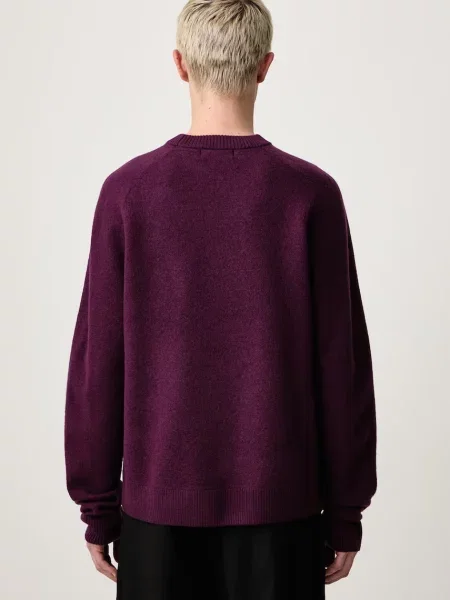 Fred Perry sweter wełniany fioletowy