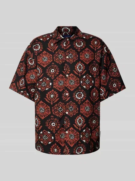 Koszula lniana o kroju regular fit z rękawem o dł. model ‘NOTO’ Jack & Jones czarna