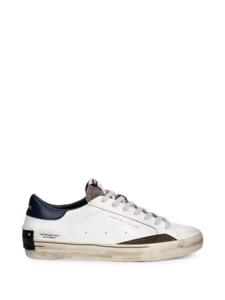 Sneakerși Crime London zdrențuiți alb