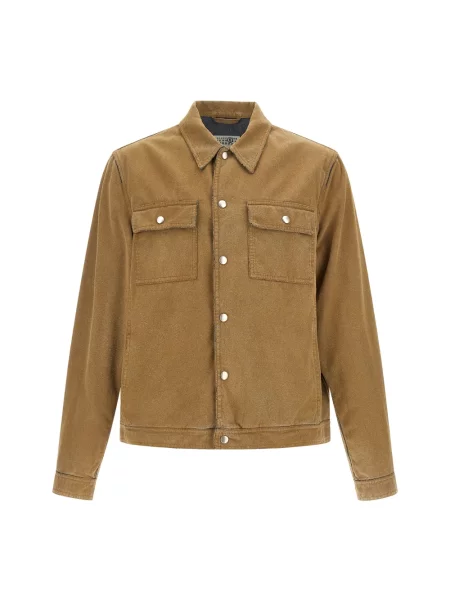 Kurtka jeansowa Mm6 Maison Margiela beżowa