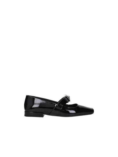Lakierowane balerinki Versace czarne