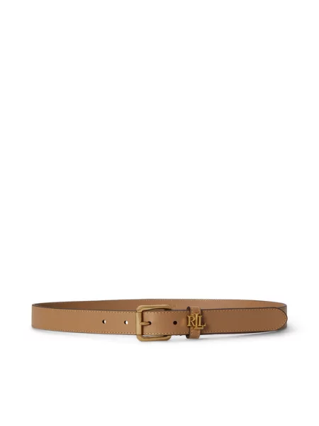 Lauren Ralph Lauren Ζώνη σκούρο μπεζ καφέ