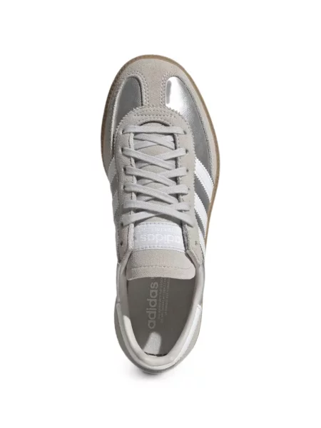 Lung pantaloni scurți Adidas din piele cu buline maro