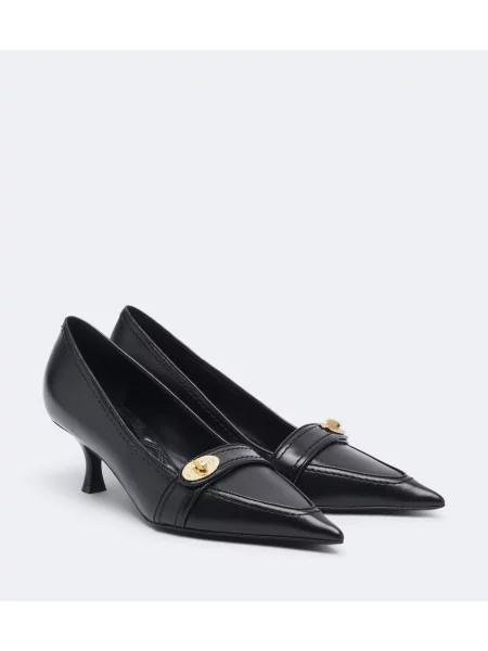 Pantofi cu toc Burberry din piele negru