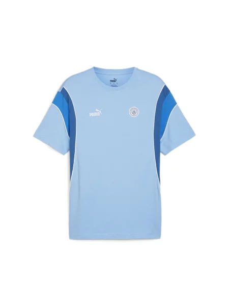 Koszulka Manchester City FtblArchive PUMA Team Light Blue Lake niebieska