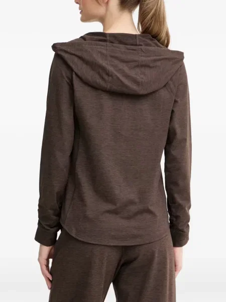 Hanorac cu glugă Dkny cu cordon maro