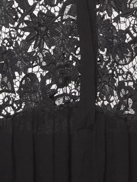 Rochie mini Sandro cu model floral din dantelă negru