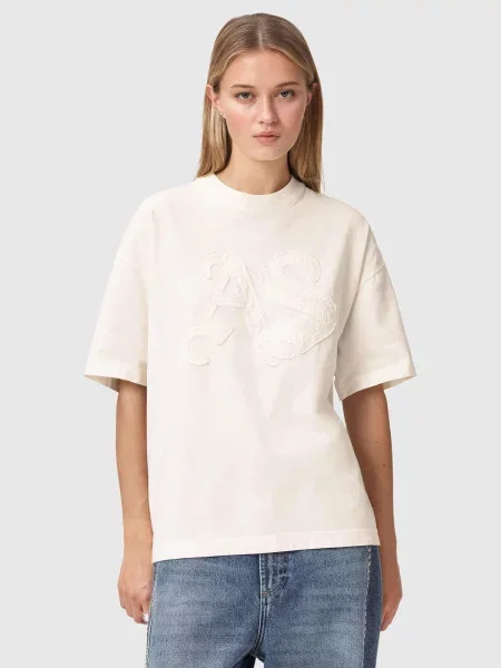 AllSaints Tričko INSIGNIA ETTA ako vlna biela