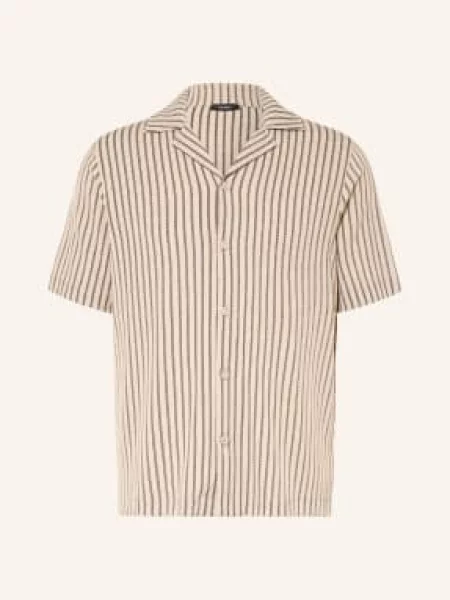 Reiss Wzorzysta Koszula Griff Comfort Fit grau beżowa