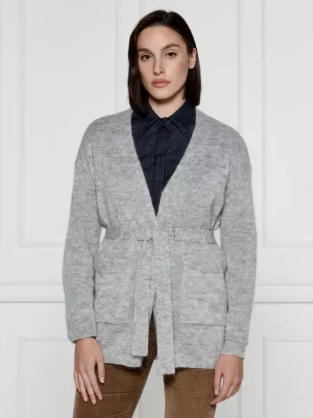 Max Mara Leisure Cardigan cu adaos de lână gri