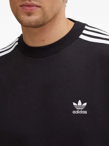 Prugaste kratke hlače Adidas crna