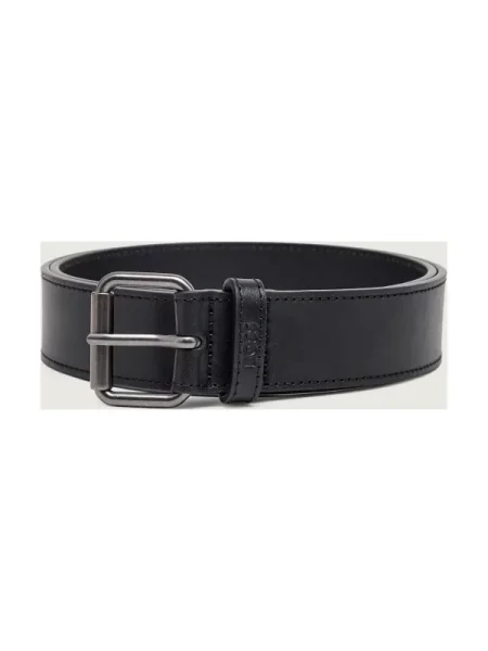 BOSS BLACK Curea de piele negru